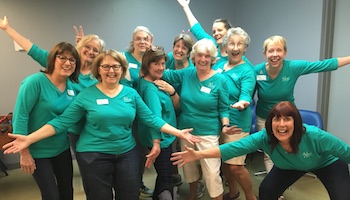 Goofing off at guest night